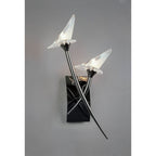 M0308BC/S Flavia Wall Lamp Switched 2 Light G9 Black Chrome