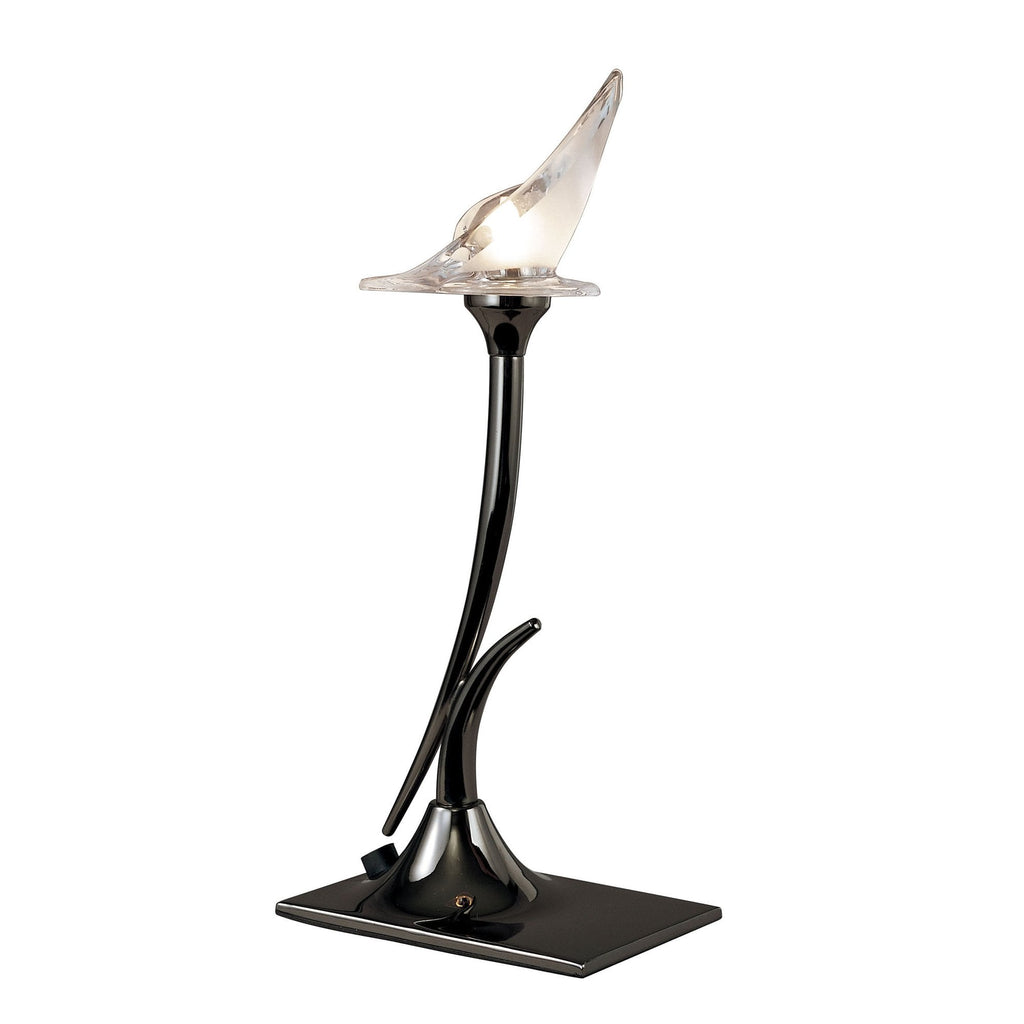 M0309BC Flavia Table Lamp 1 Light G9 Black Chrome