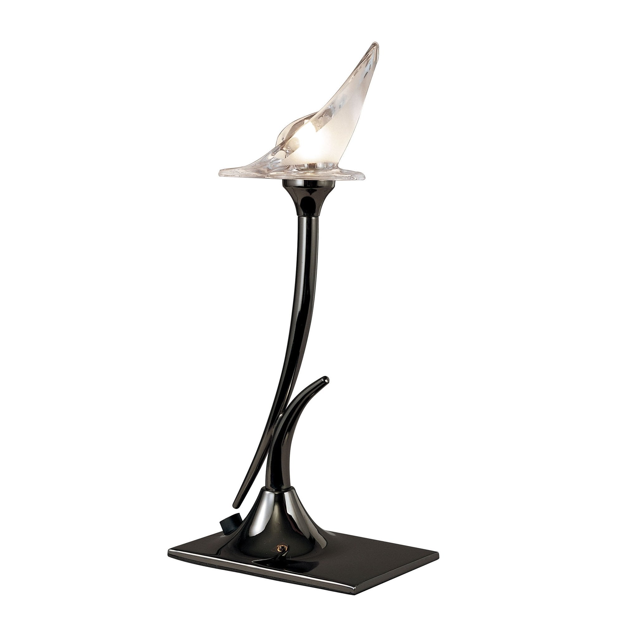 M0309BC Flavia Table Lamp 1 Light G9 Black Chrome