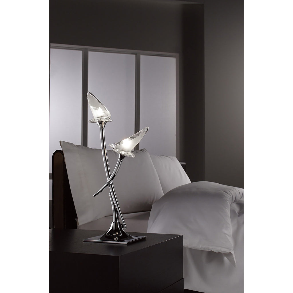 M0310 Flavia Table Lamp 2 Light G9 Polished Chrome