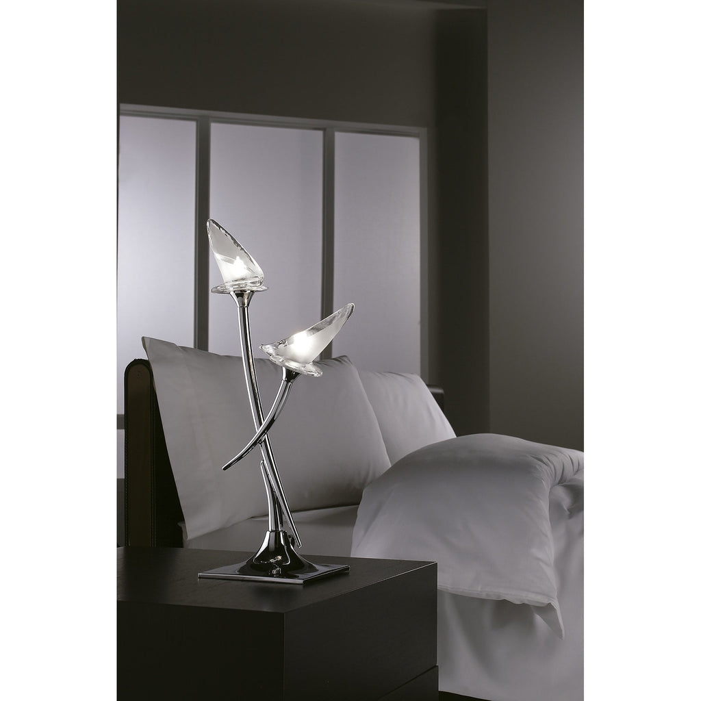 M0310 Flavia Table Lamp 2 Light G9 Polished Chrome