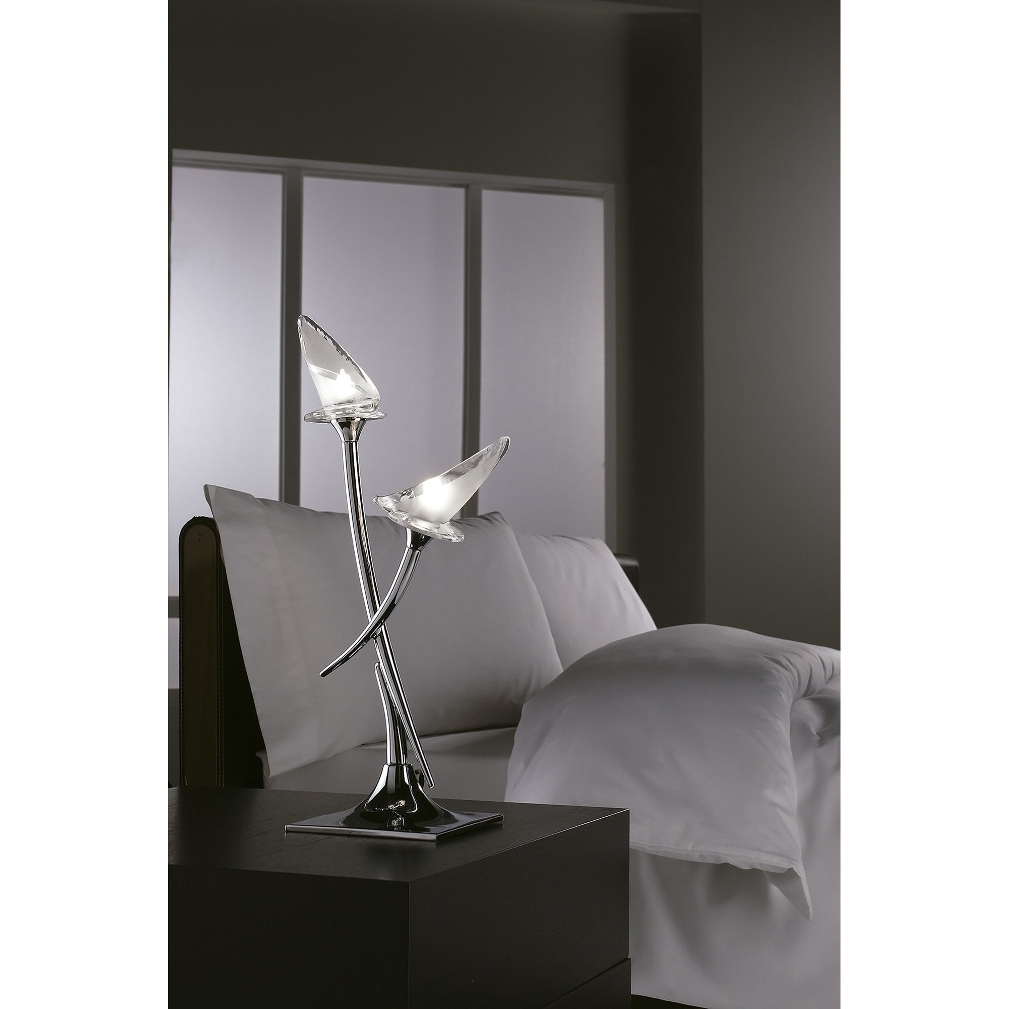 M0310 Flavia Table Lamp 2 Light G9 Polished Chrome