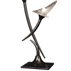 M0310BC Flavia Table Lamp 2 Light G9 Black Chrome