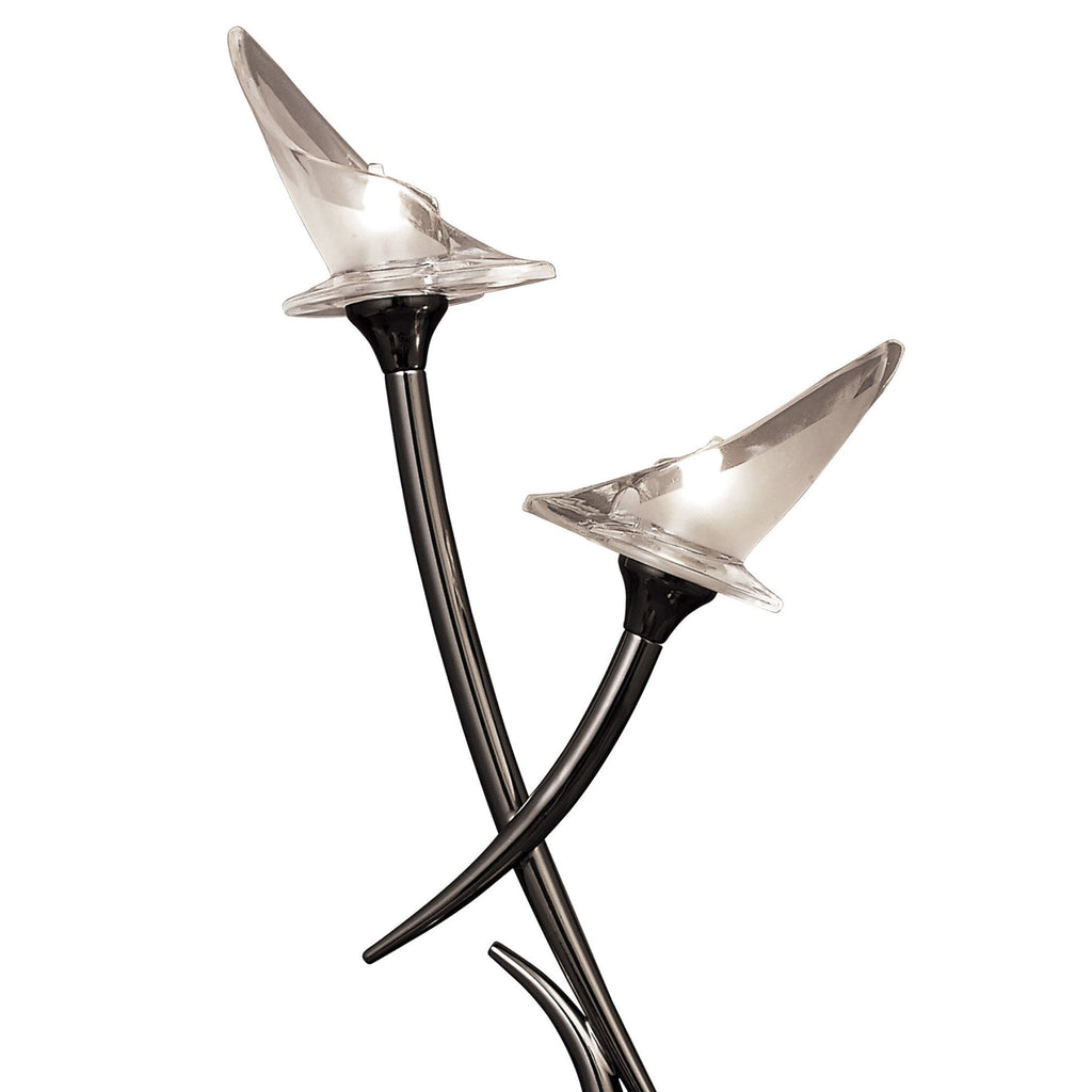 M0310BC Flavia Table Lamp 2 Light G9 Black Chrome