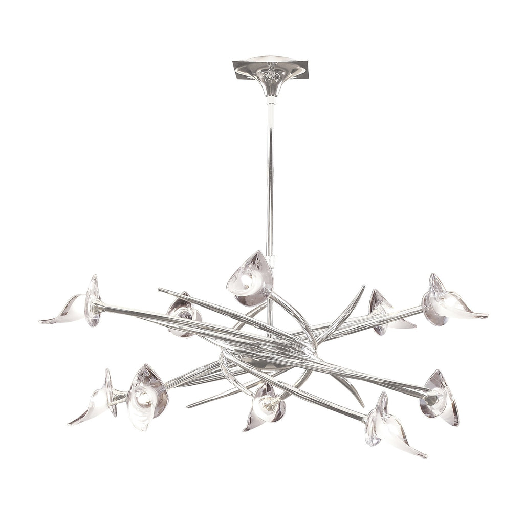 M0312 Flavia Pendant Up-Down Round 10 Light G9 Polished Chrome