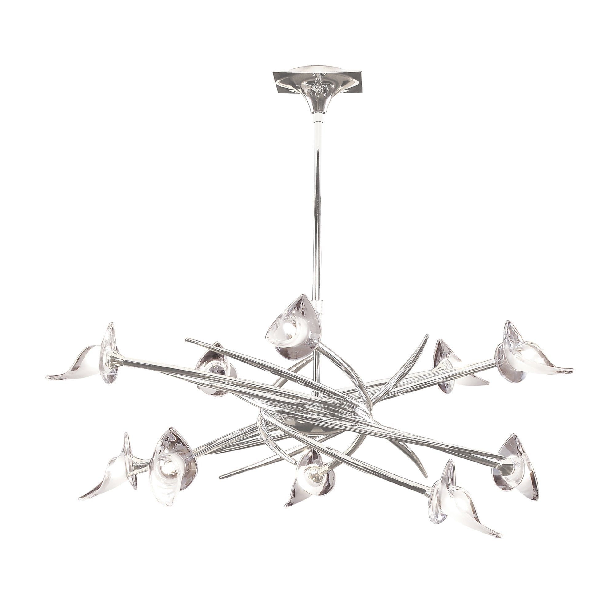 M0312 Flavia Pendant Up-Down Round 10 Light G9 Polished Chrome