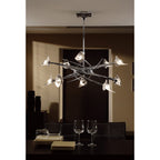 M0312 Flavia Pendant Up-Down Round 10 Light G9 Polished Chrome