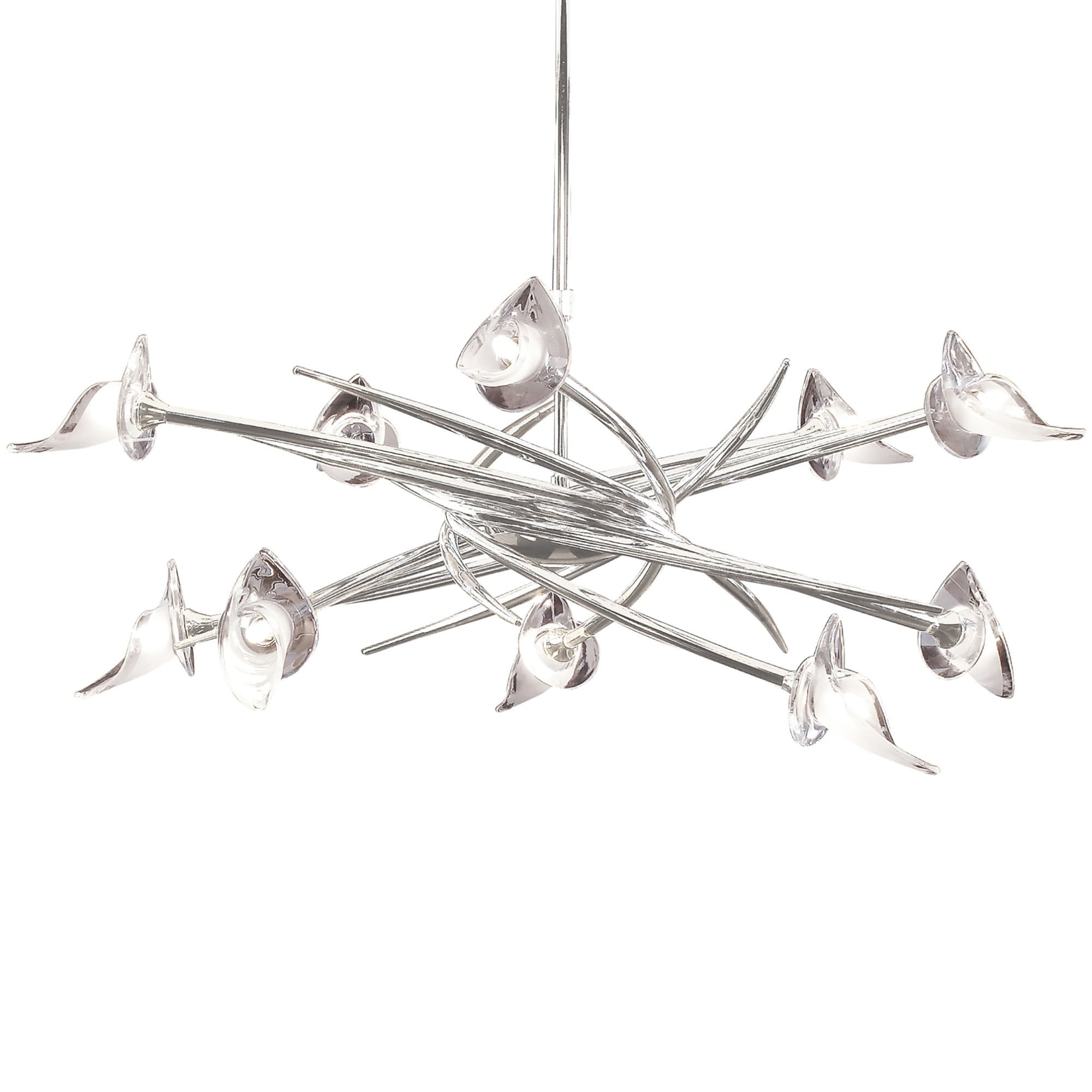 M0312 Flavia Pendant Up-Down Round 10 Light G9 Polished Chrome
