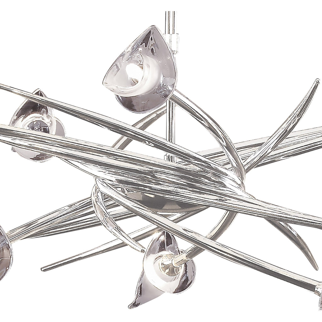 M0312 Flavia Pendant Up-Down Round 10 Light G9 Polished Chrome