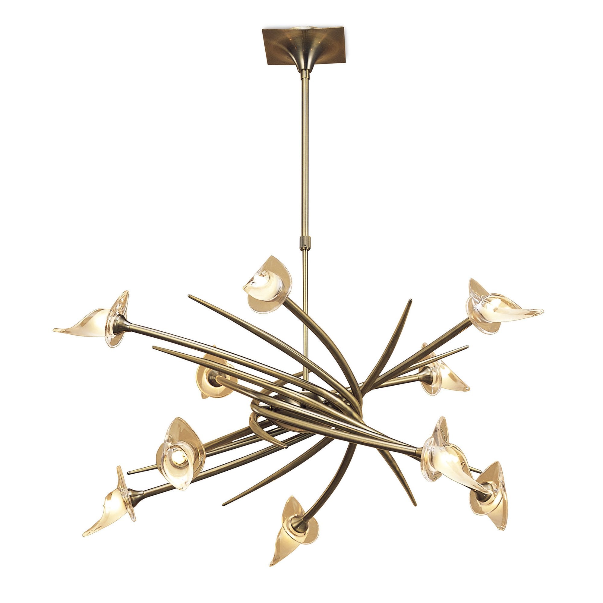 M0312AB Flavia Pendant Up-Down Round 10 Light G9 Antiques Brass
