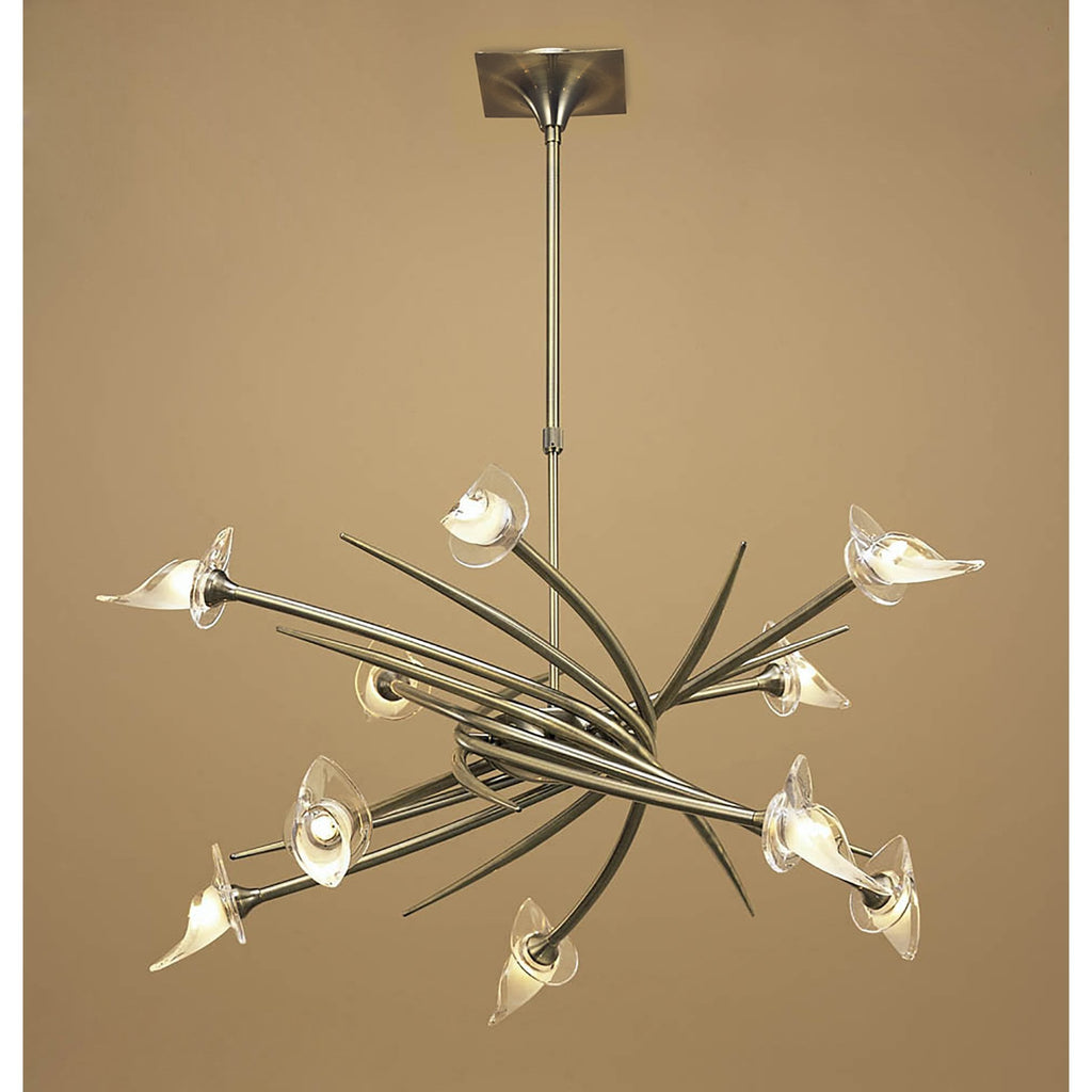 M0312AB Flavia Pendant Up-Down Round 10 Light G9 Antiques Brass