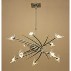 M0312AB Flavia Pendant Up-Down Round 10 Light G9 Antiques Brass
