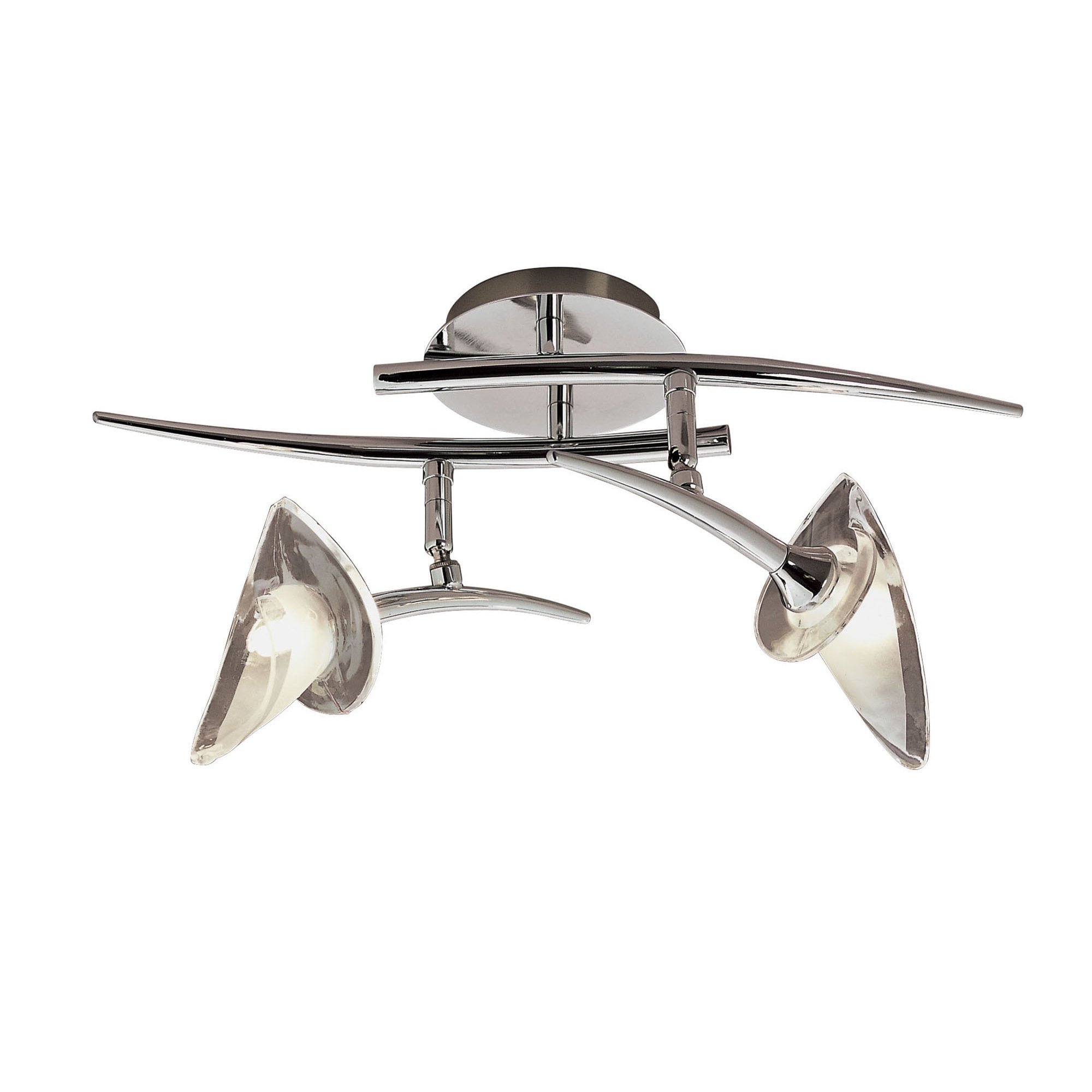 M0316 Flavia Linear Spot Light 2 Light G9 Adjustable Heads Polished Chrome