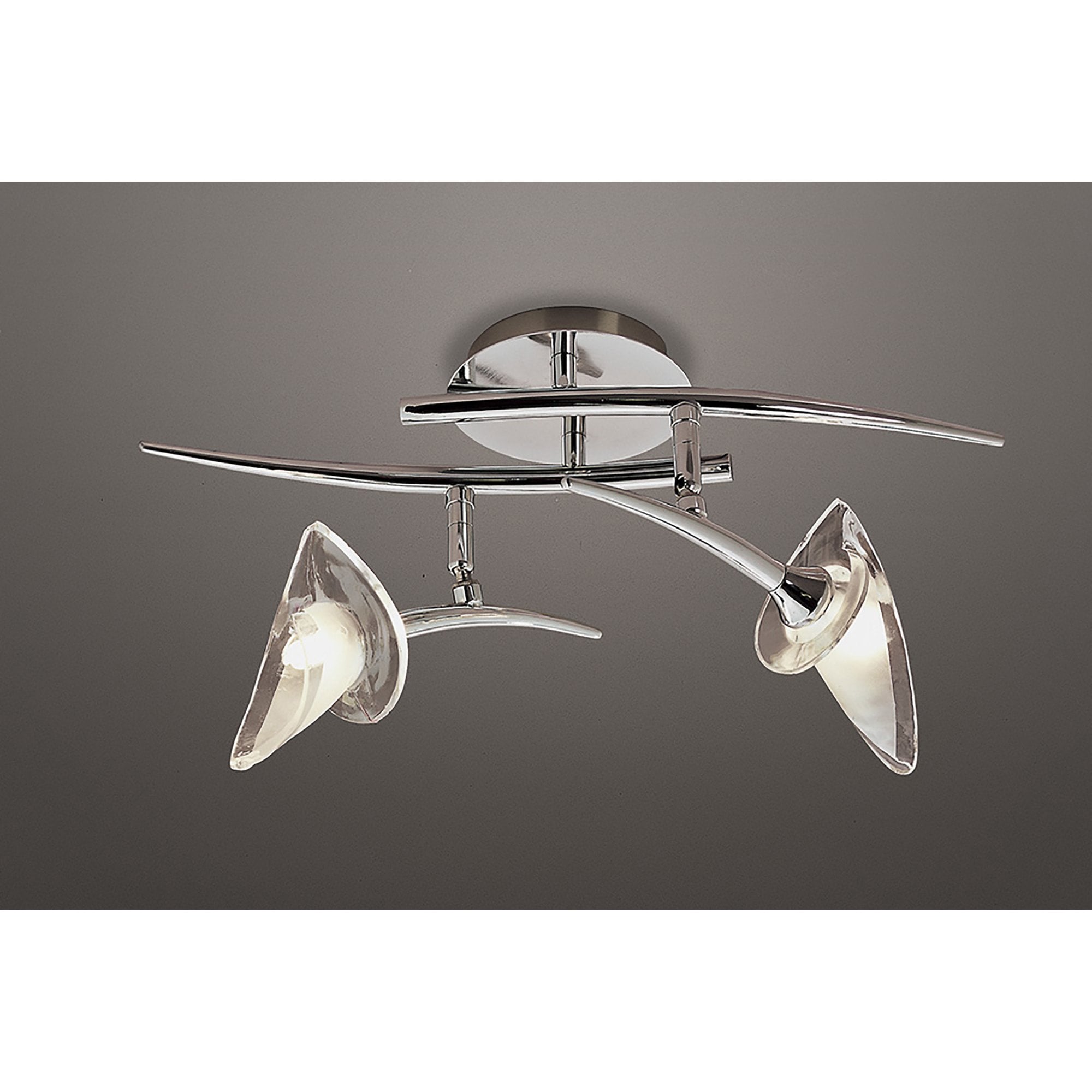 M0316 Flavia Linear Spot Light 2 Light G9 Adjustable Heads Polished Chrome