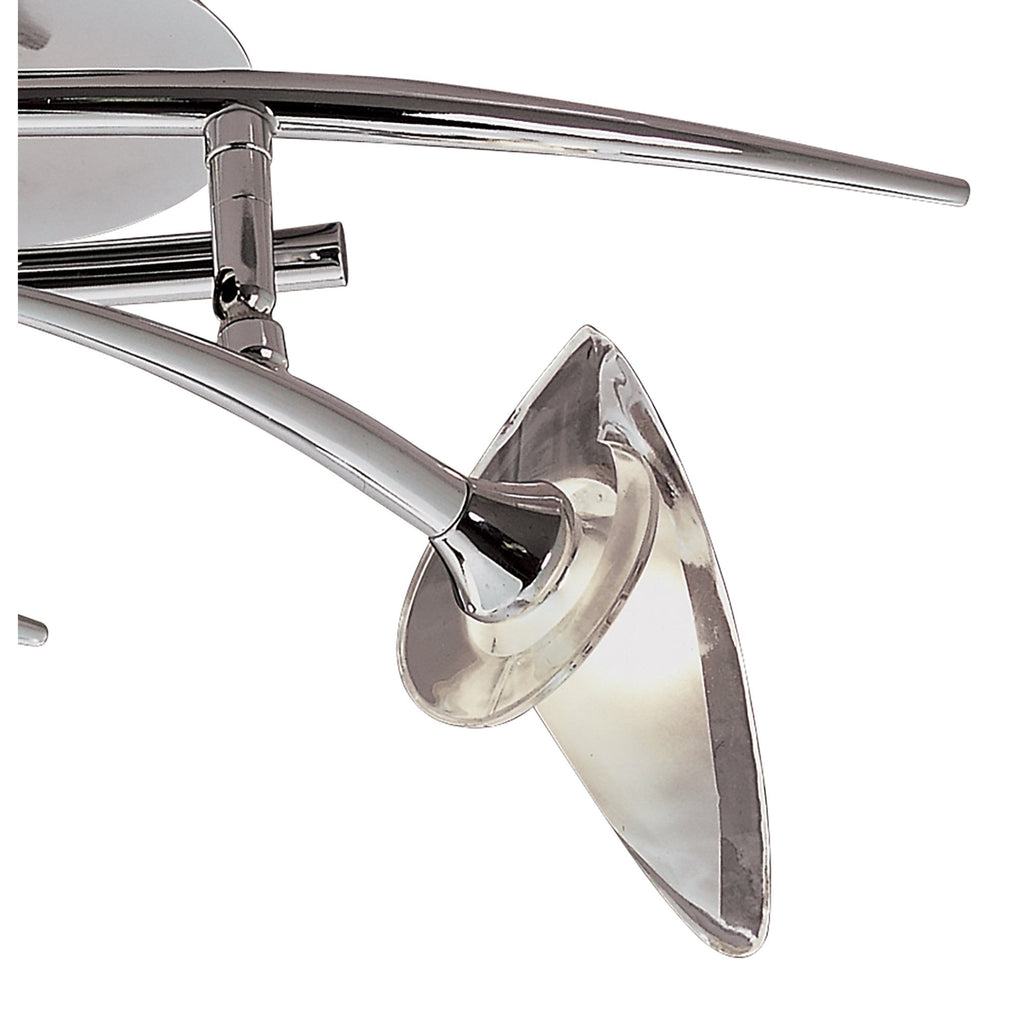 M0316 Flavia Linear Spot Light 2 Light G9 Adjustable Heads Polished Chrome