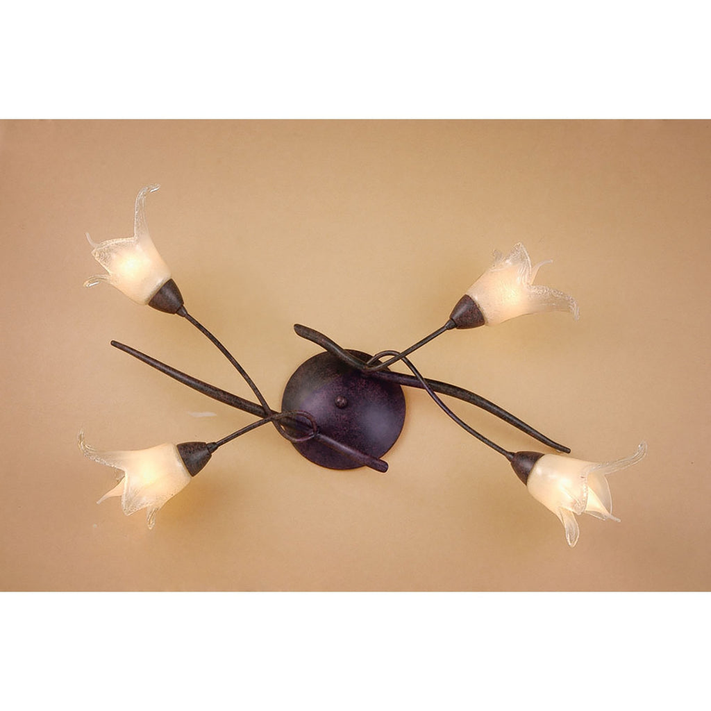 M4353 Florida Ceiling 4 Light E14 Brown/Black Oxide