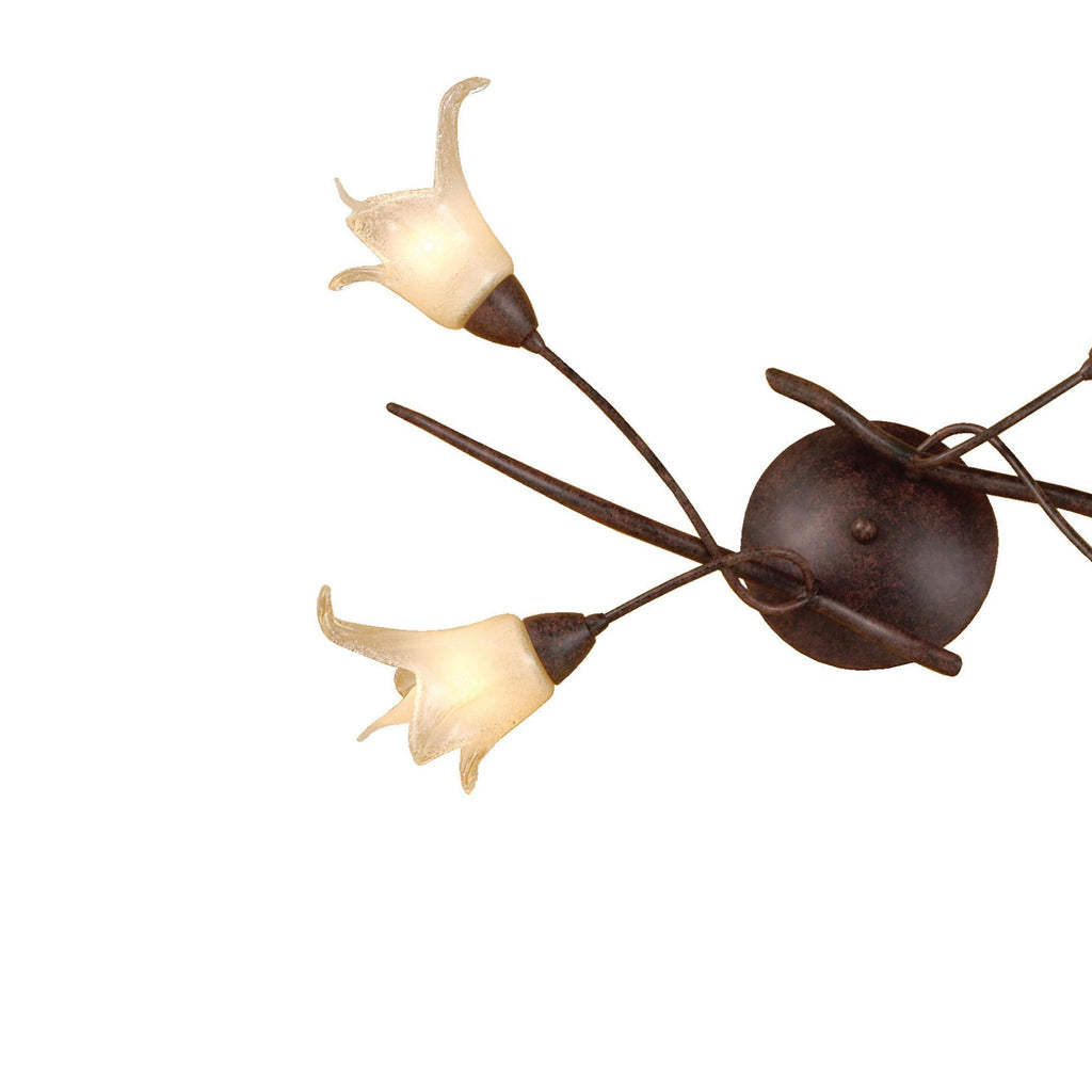 M4353 Florida Ceiling 4 Light E14 Brown/Black Oxide