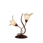 M4356 Florida Table Lamp 2 Light E14 Brown/Black Oxide