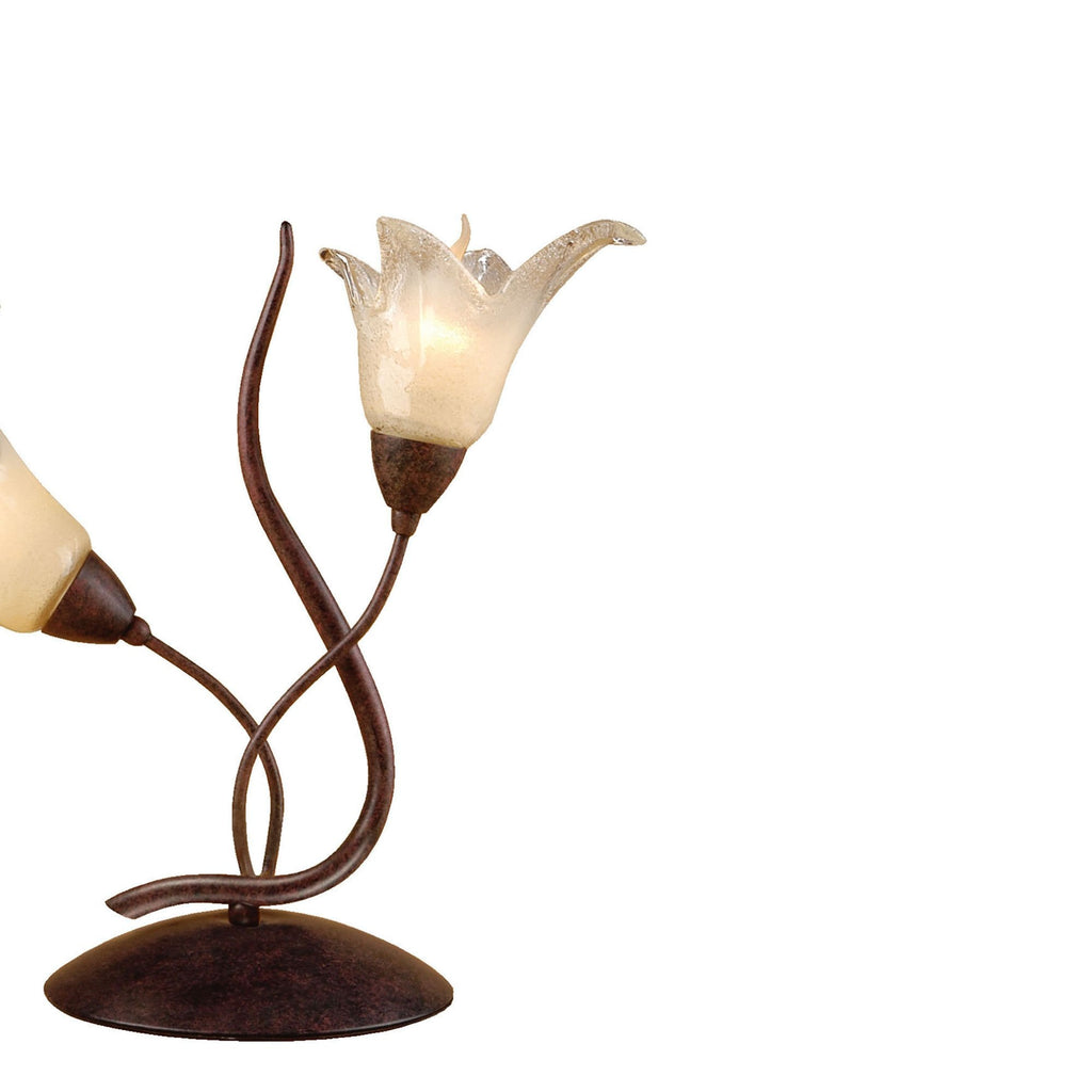 M4356 Florida Table Lamp 2 Light E14 Brown/Black Oxide