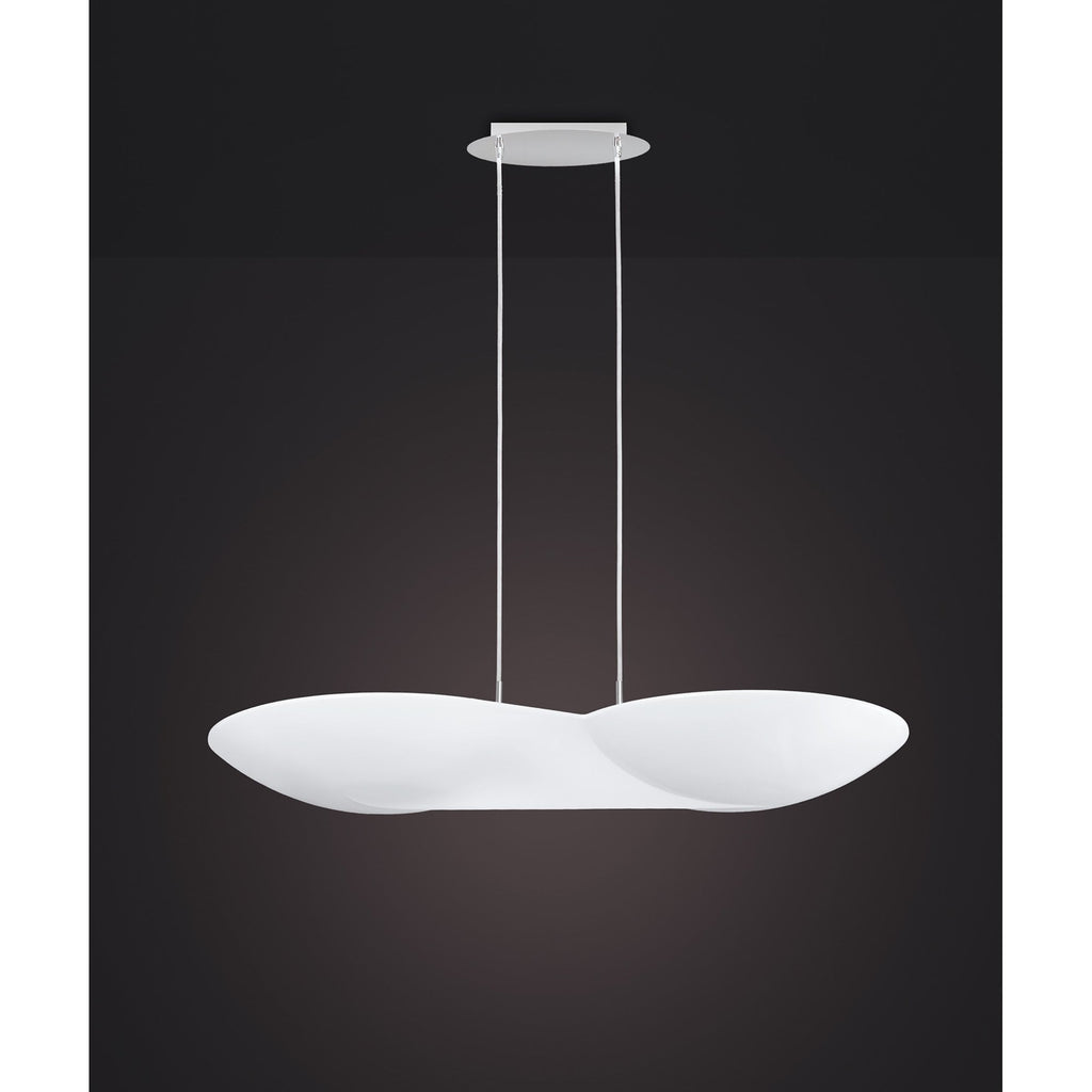 M5872 Flow Linear Pendant 6 Light GU10 Chrome White