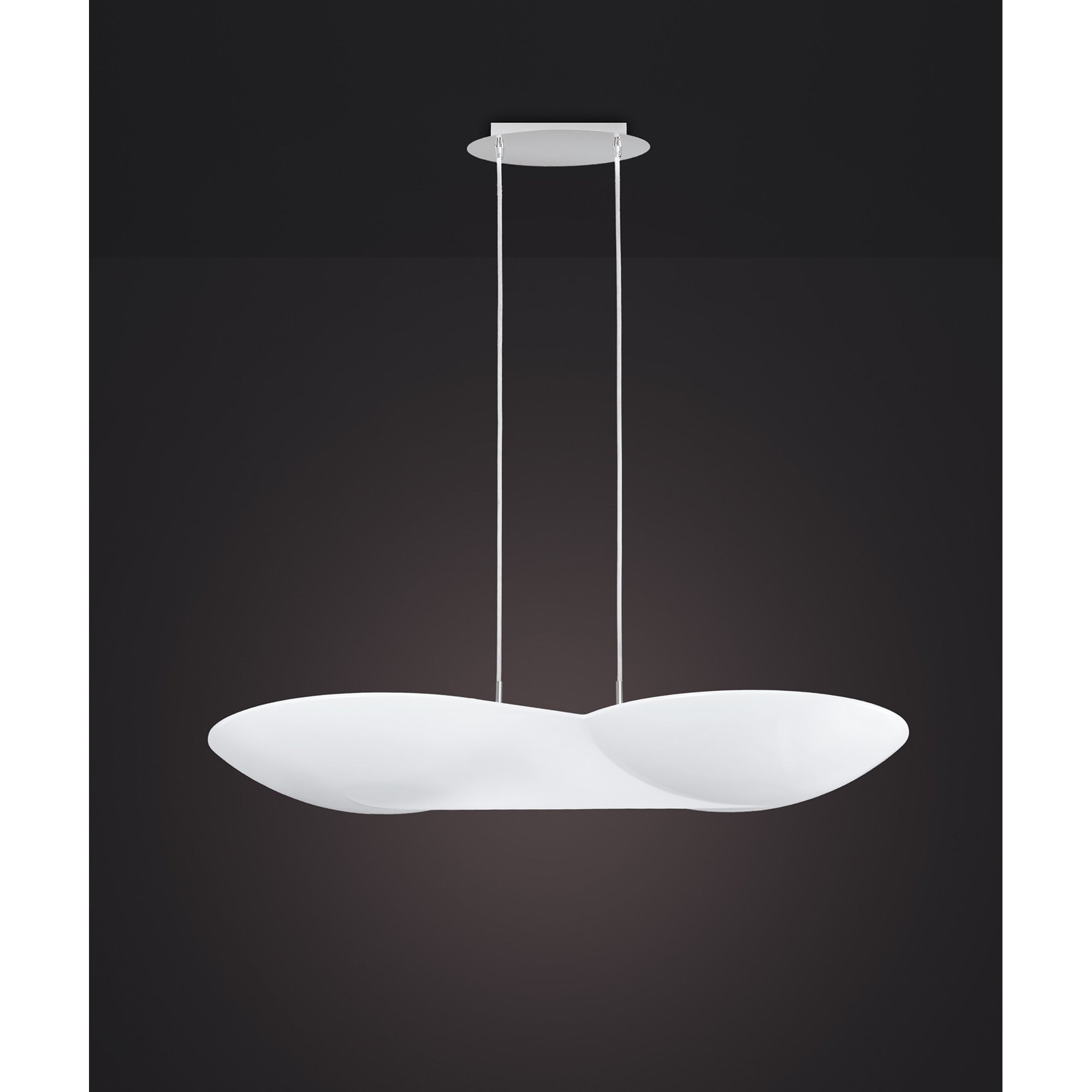 M5872 Flow Linear Pendant 6 Light GU10 Chrome White