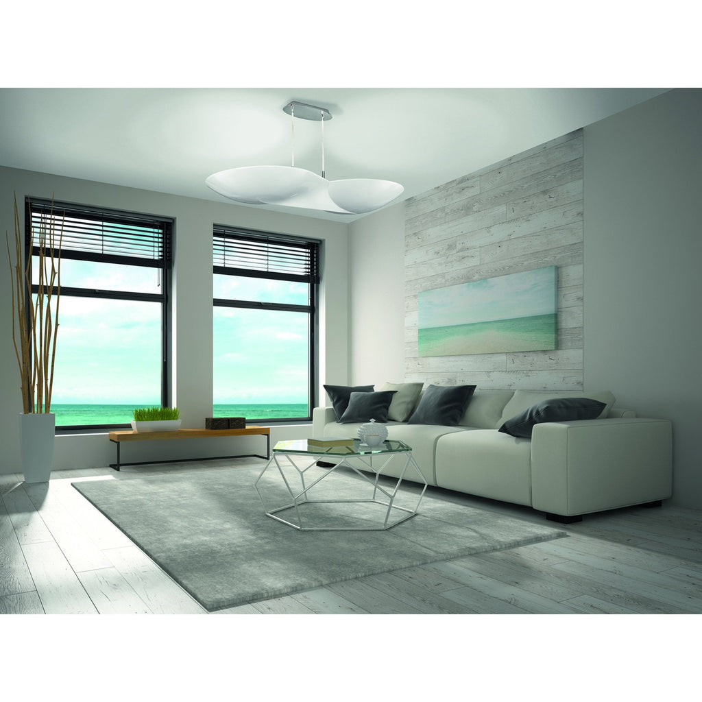 M5872 Flow Linear Pendant 6 Light GU10 Chrome White