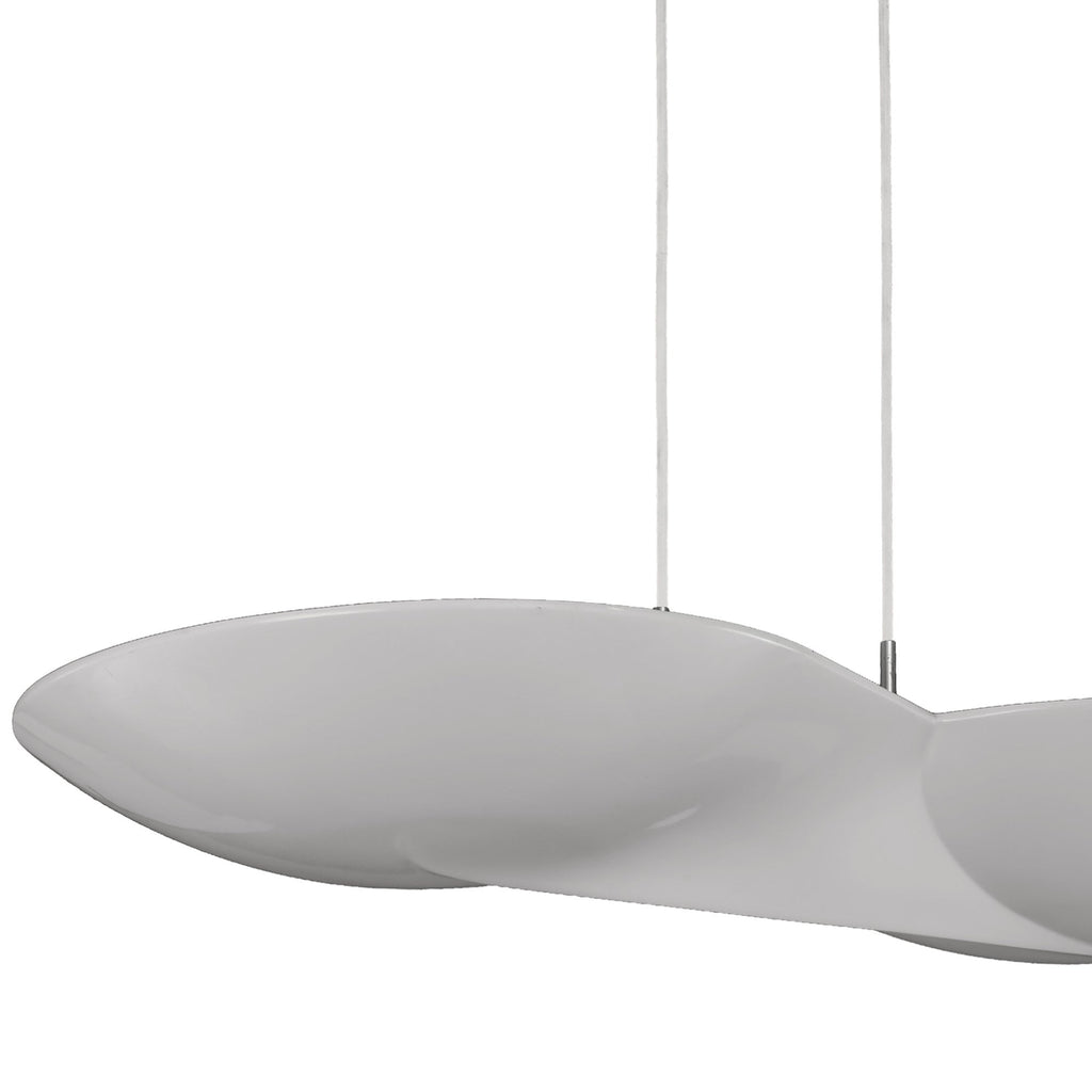 M5872 Flow Linear Pendant 6 Light GU10 Chrome White