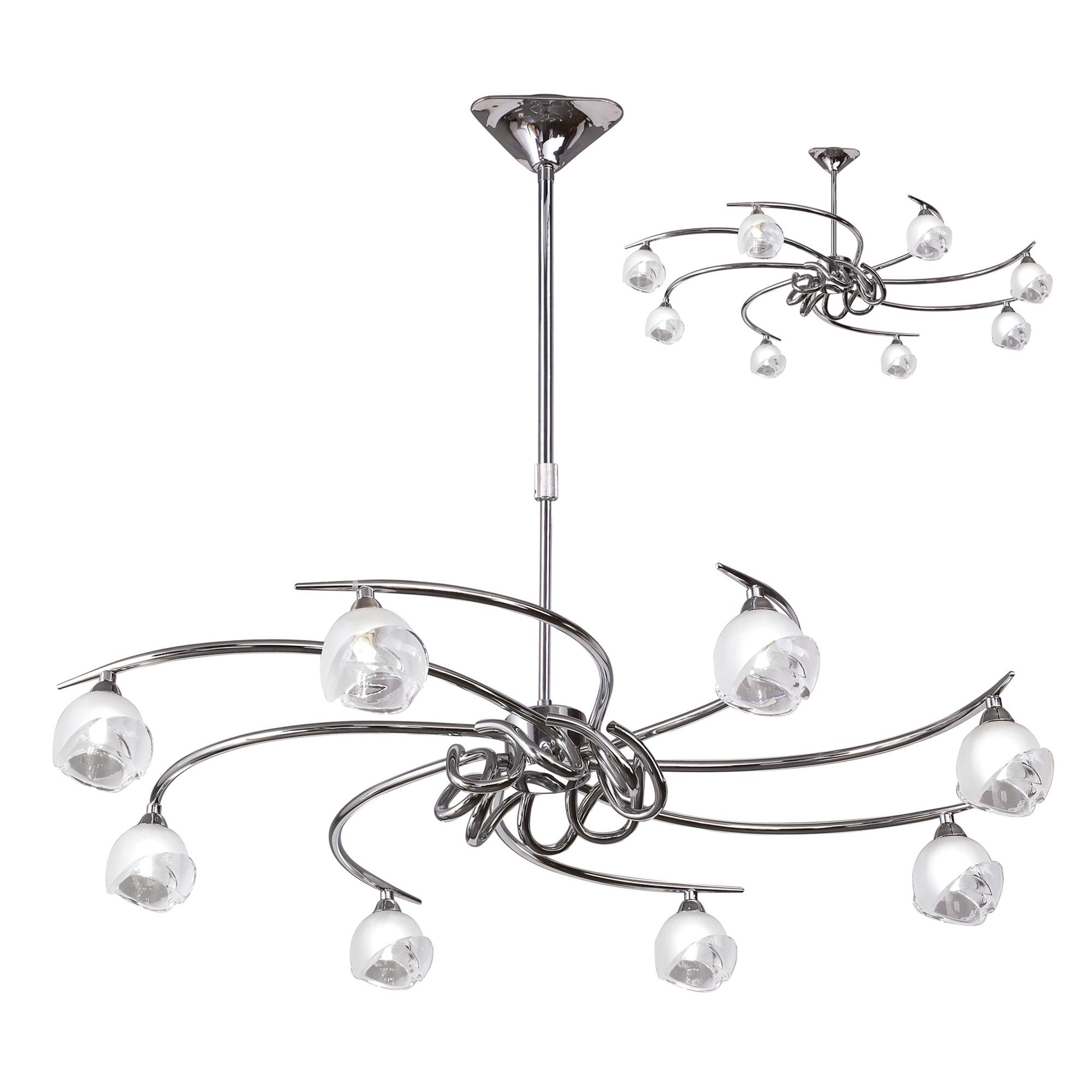 M0800 Fragma Telescopic 8 Light G9 Polished Chrome