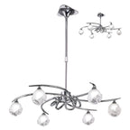 M0801 Fragma Telescopic Convertible To Semi Flush 6 Light G9 Polished Chrome