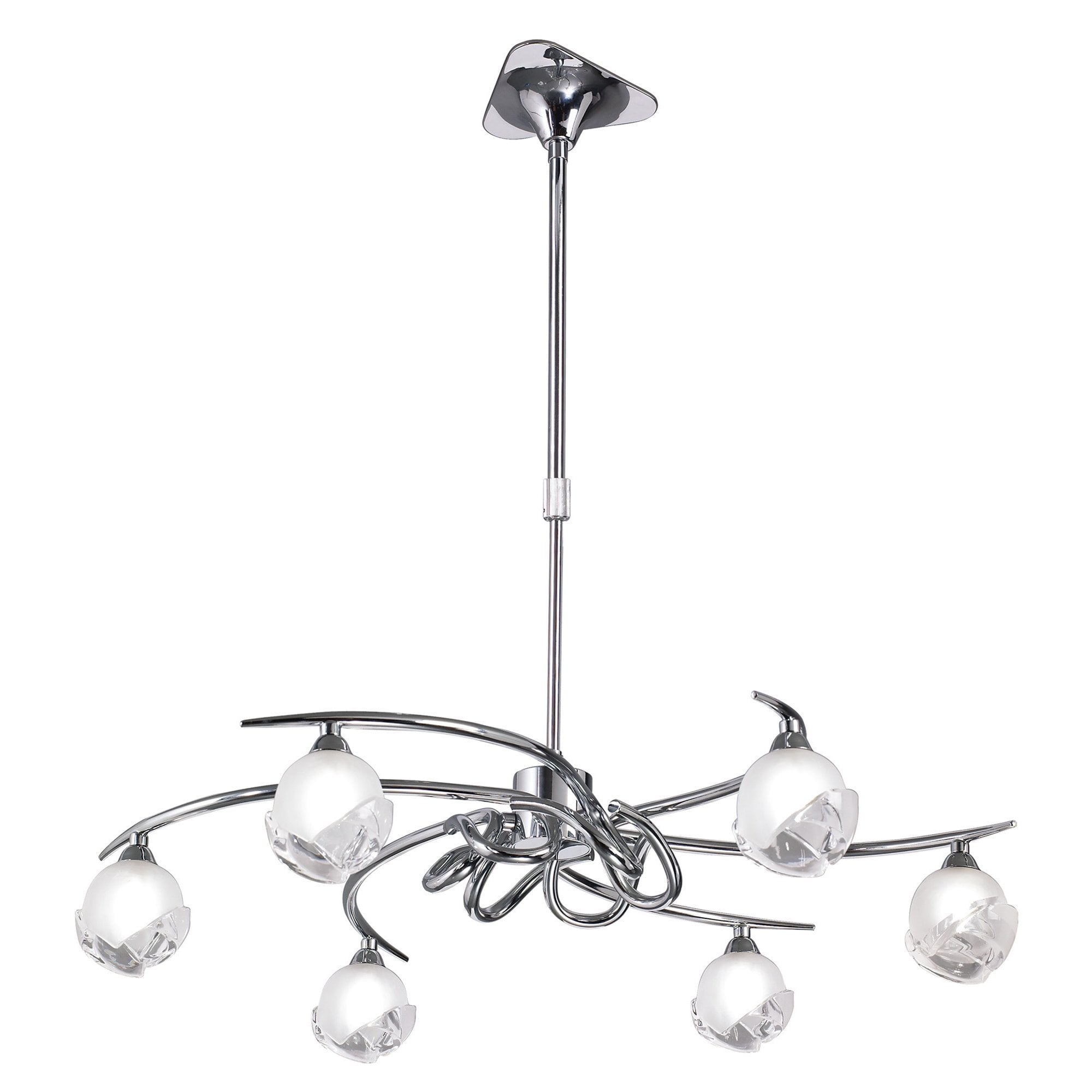 M0801 Fragma Telescopic Convertible To Semi Flush 6 Light G9 Polished Chrome