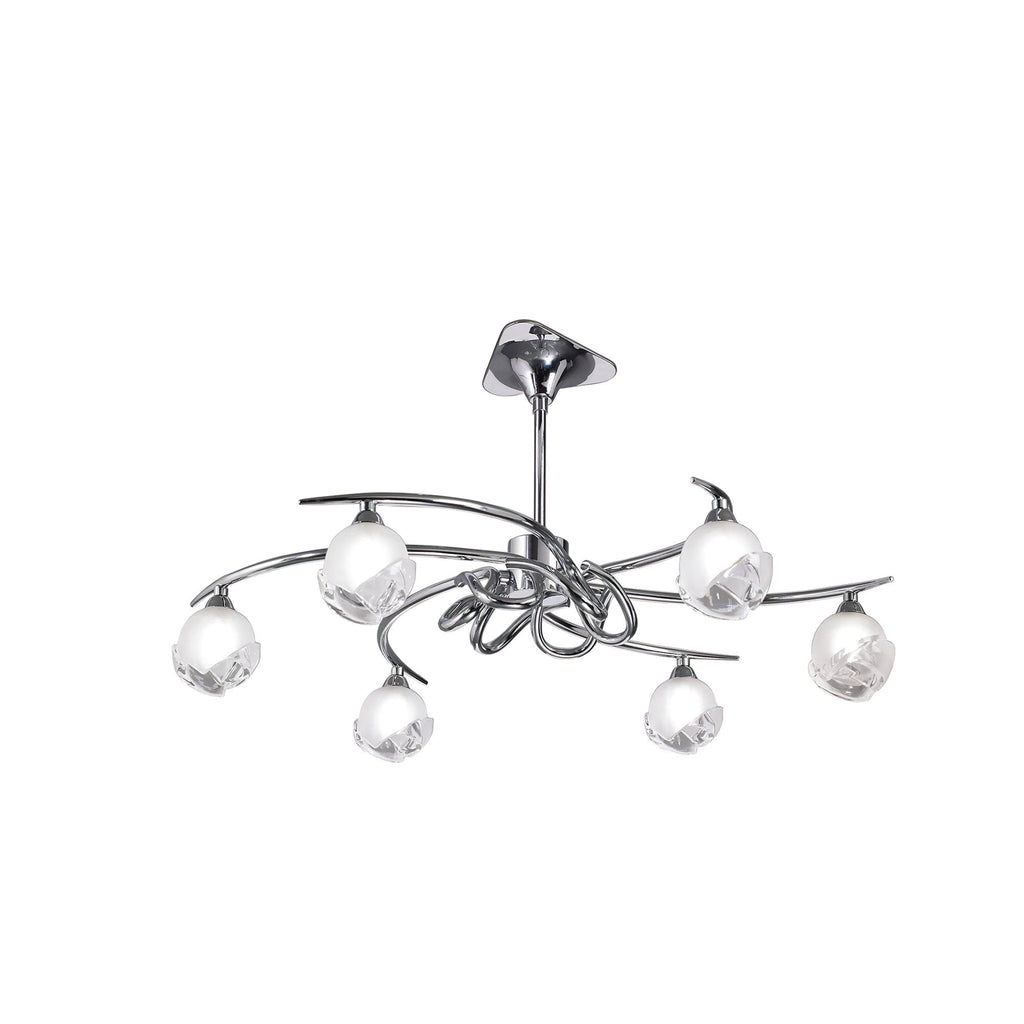 M0801 Fragma Telescopic Convertible To Semi Flush 6 Light G9 Polished Chrome