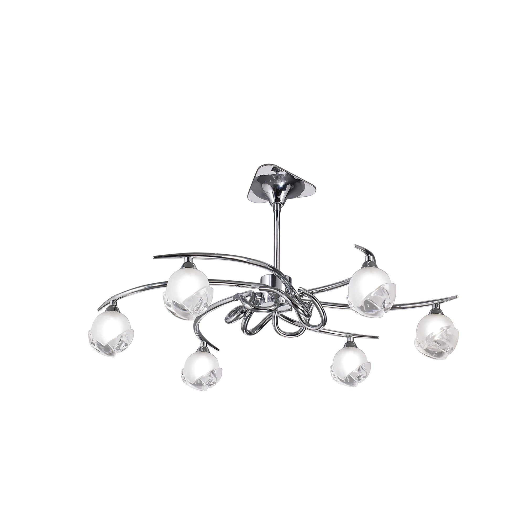 M0801 Fragma Telescopic Convertible To Semi Flush 6 Light G9 Polished Chrome