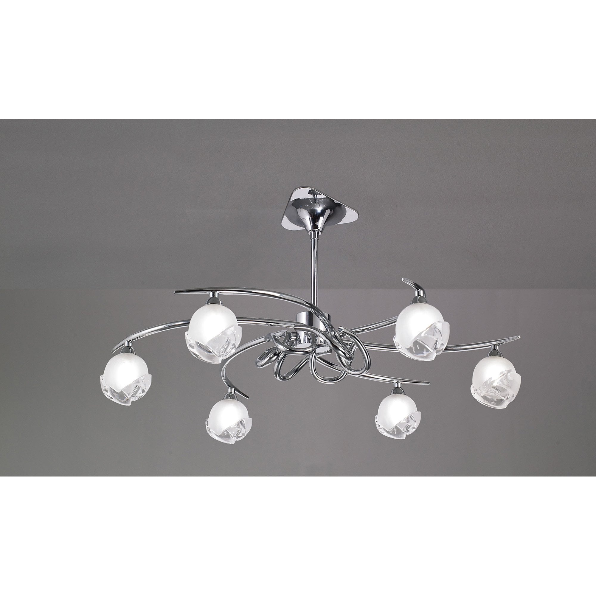 M0801 Fragma Telescopic Convertible To Semi Flush 6 Light G9 Polished Chrome