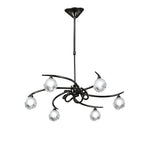 M0801BC Fragma Telescopic Convertible To Semi Flush 6 Light G9 Black Chrome