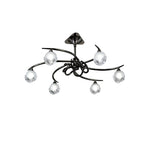 M0801BC Fragma Telescopic Convertible To Semi Flush 6 Light G9 Black Chrome