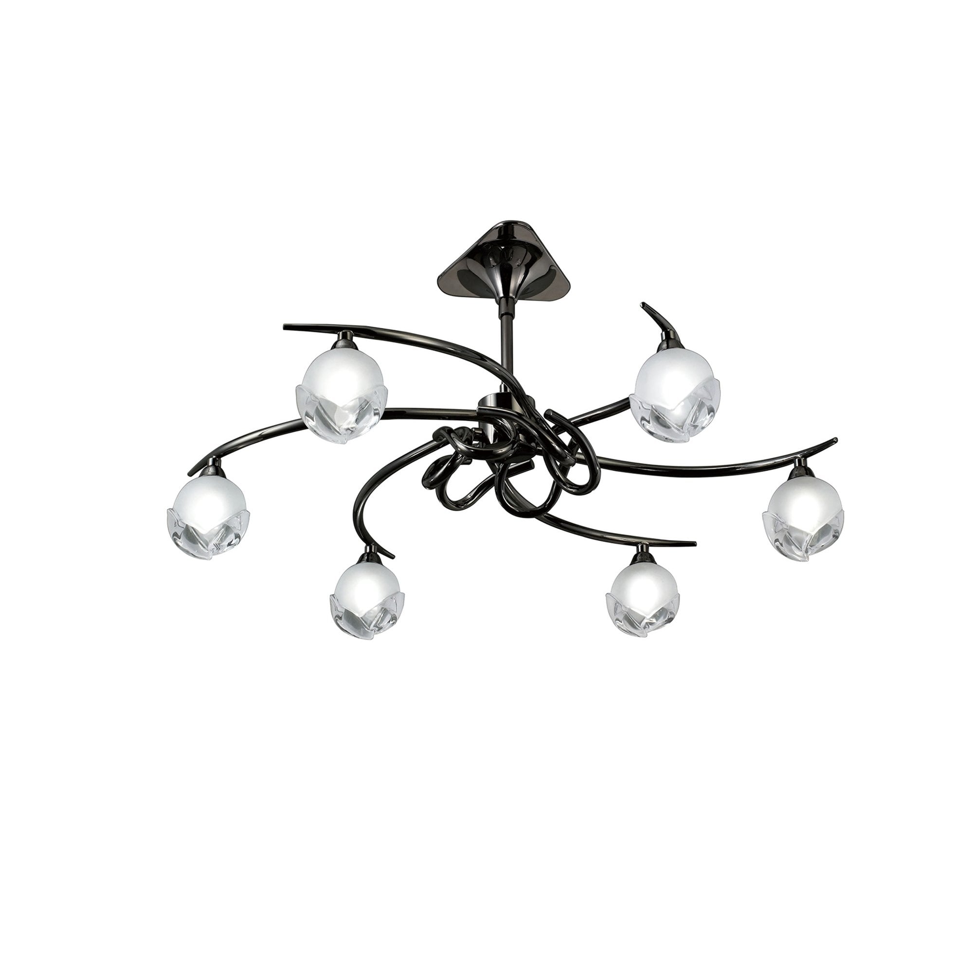 M0801BC Fragma Telescopic Convertible To Semi Flush 6 Light G9 Black Chrome
