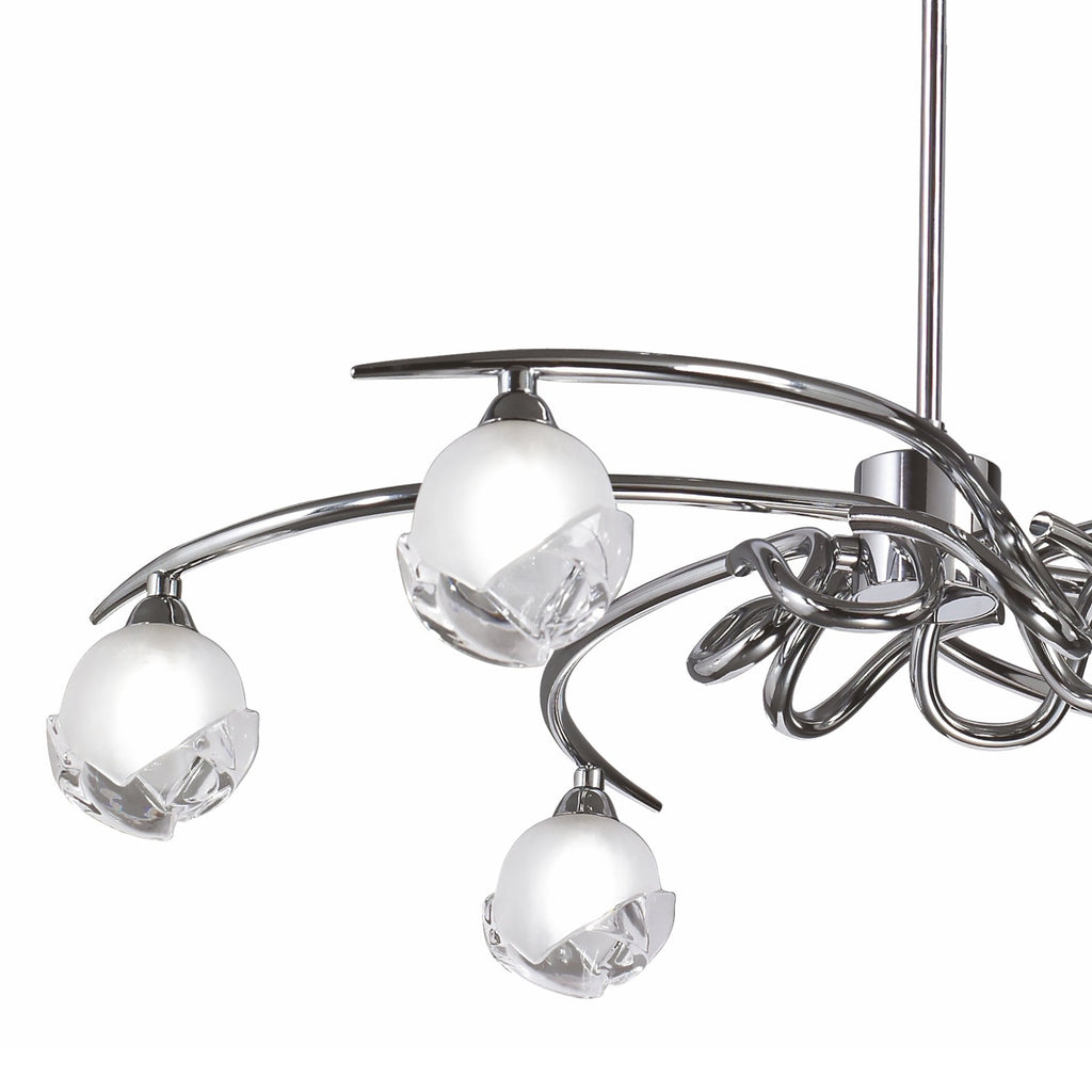 M0801BC Fragma Telescopic Convertible To Semi Flush 6 Light G9 Black Chrome