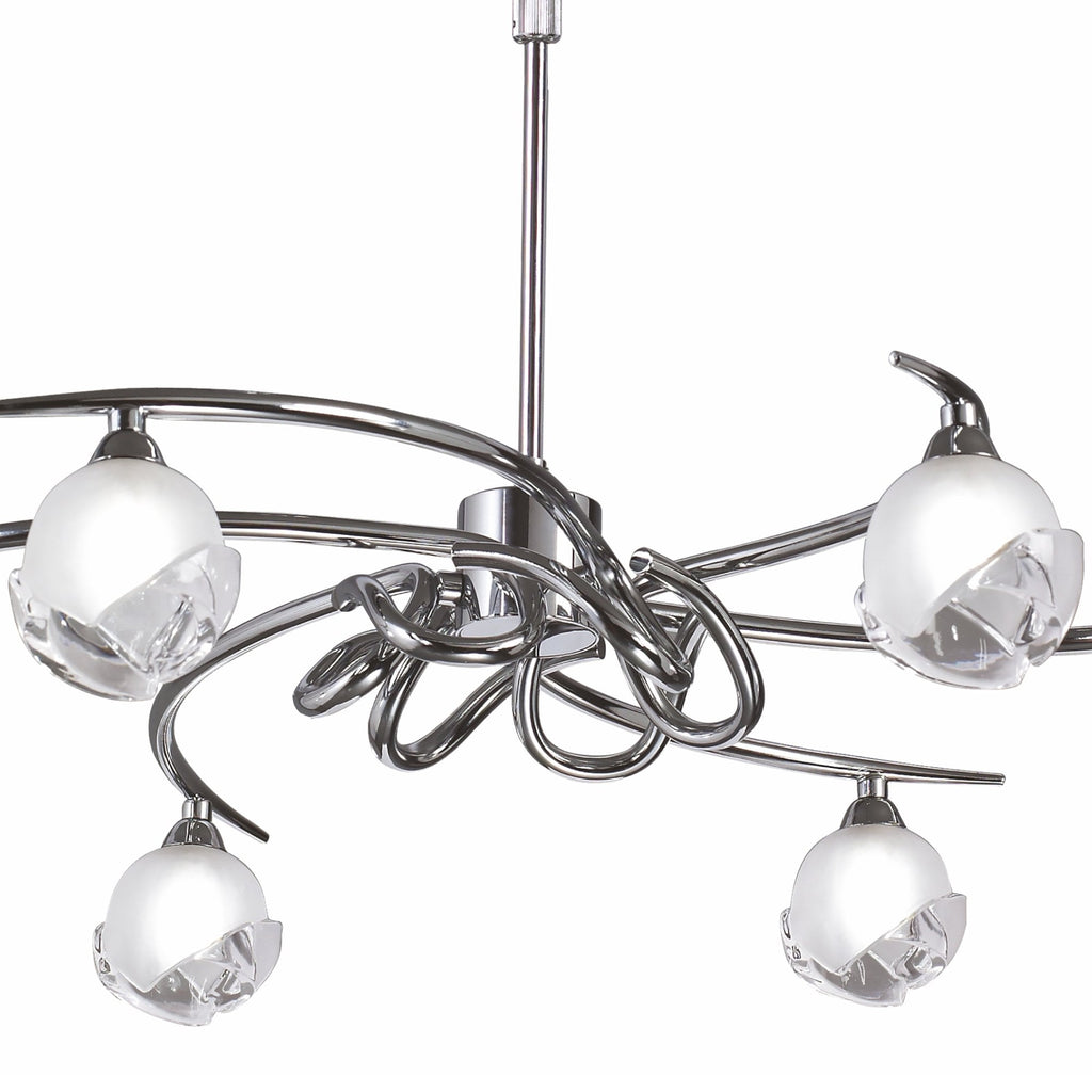 M0801BC Fragma Telescopic Convertible To Semi Flush 6 Light G9 Black Chrome
