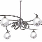 M0801BC Fragma Telescopic Convertible To Semi Flush 6 Light G9 Black Chrome