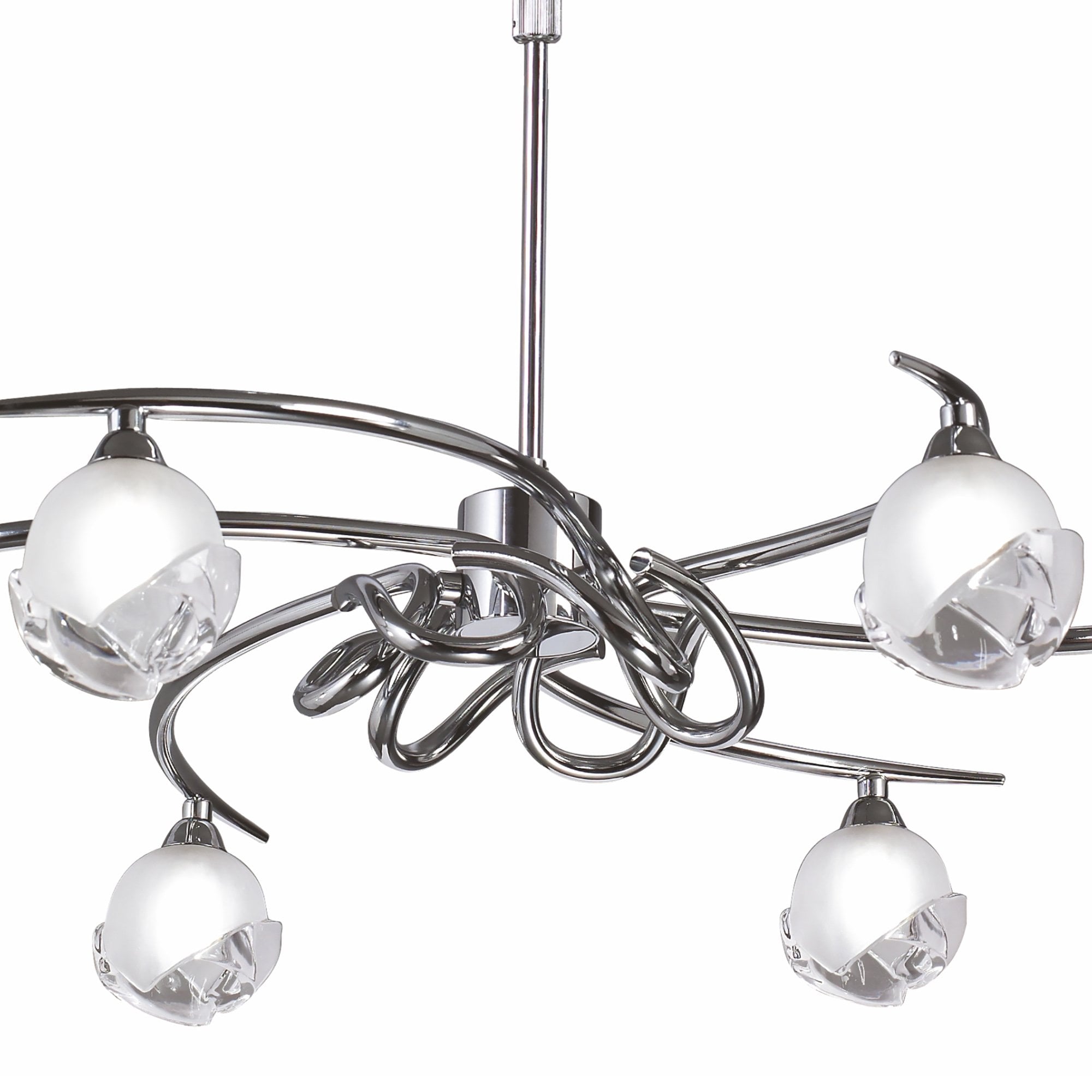 M0801BC Fragma Telescopic Convertible To Semi Flush 6 Light G9 Black Chrome