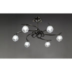 M0801BC Fragma Telescopic Convertible To Semi Flush 6 Light G9 Black Chrome