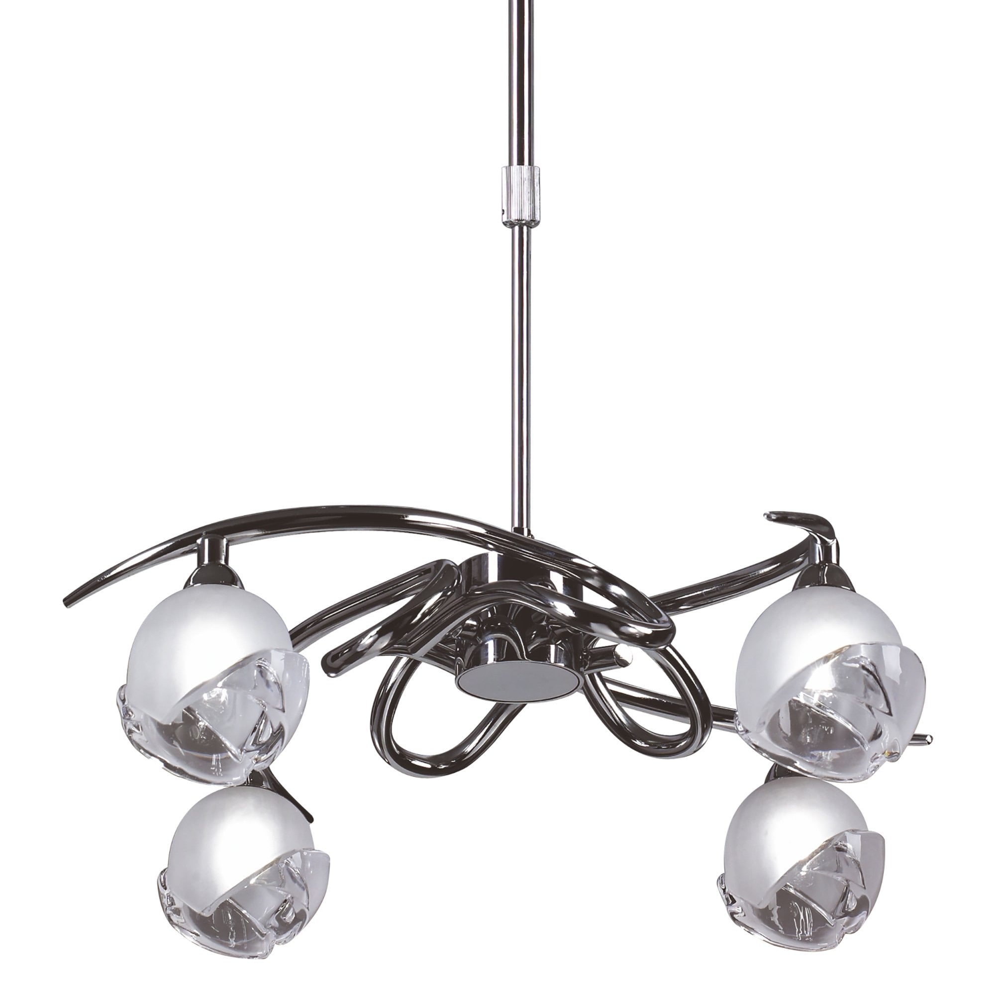 M0802 Fragma Telescopic Convertible To Semi Flush 4 Light G9 Polished Chrome