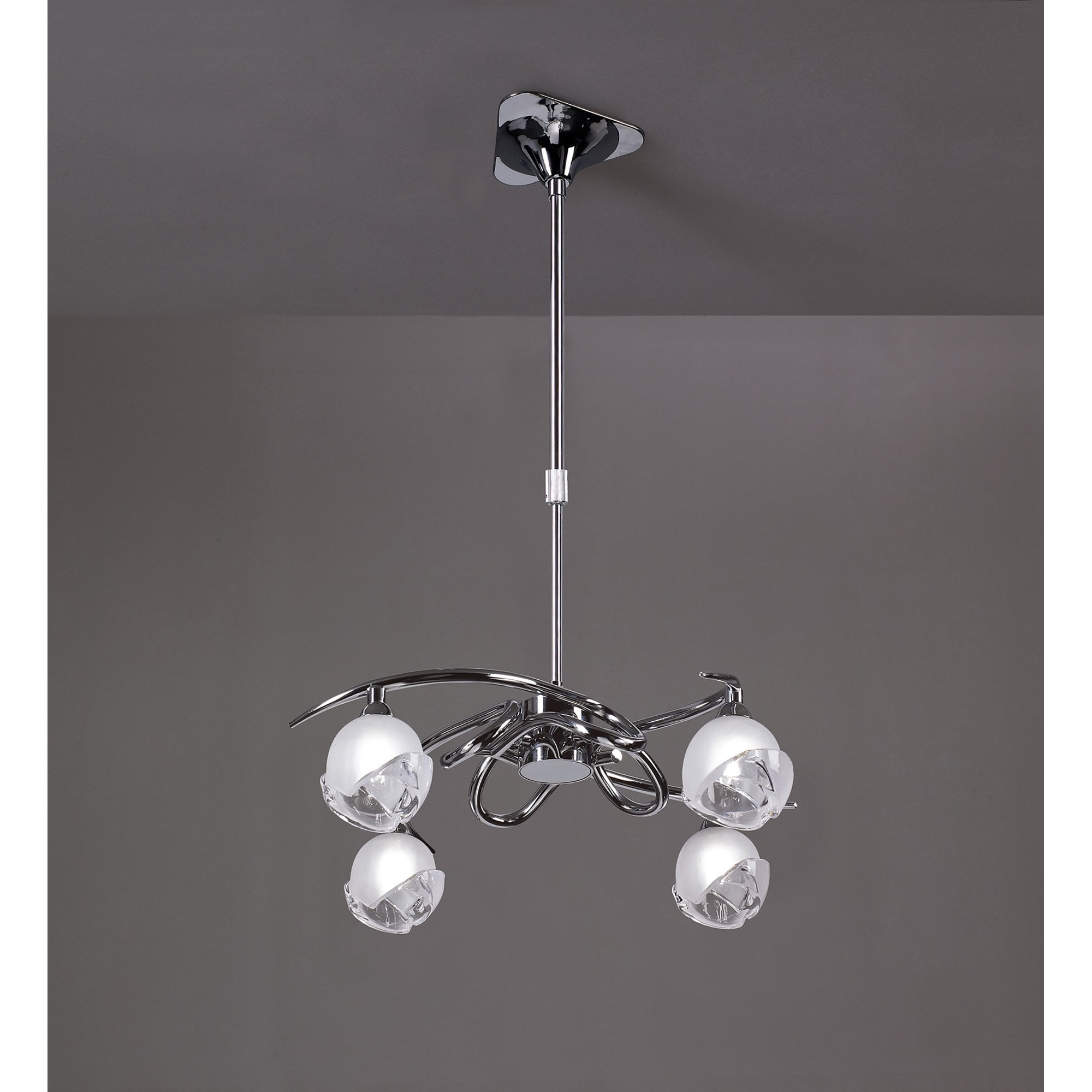 M0802 Fragma Telescopic Convertible To Semi Flush 4 Light G9 Polished Chrome