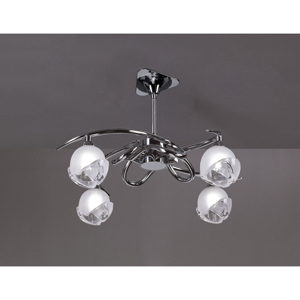M0802 Fragma Telescopic Convertible To Semi Flush 4 Light G9 Polished Chrome
