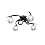 M0807BC Fragma Ceiling 4 Light G9 Black Chrome