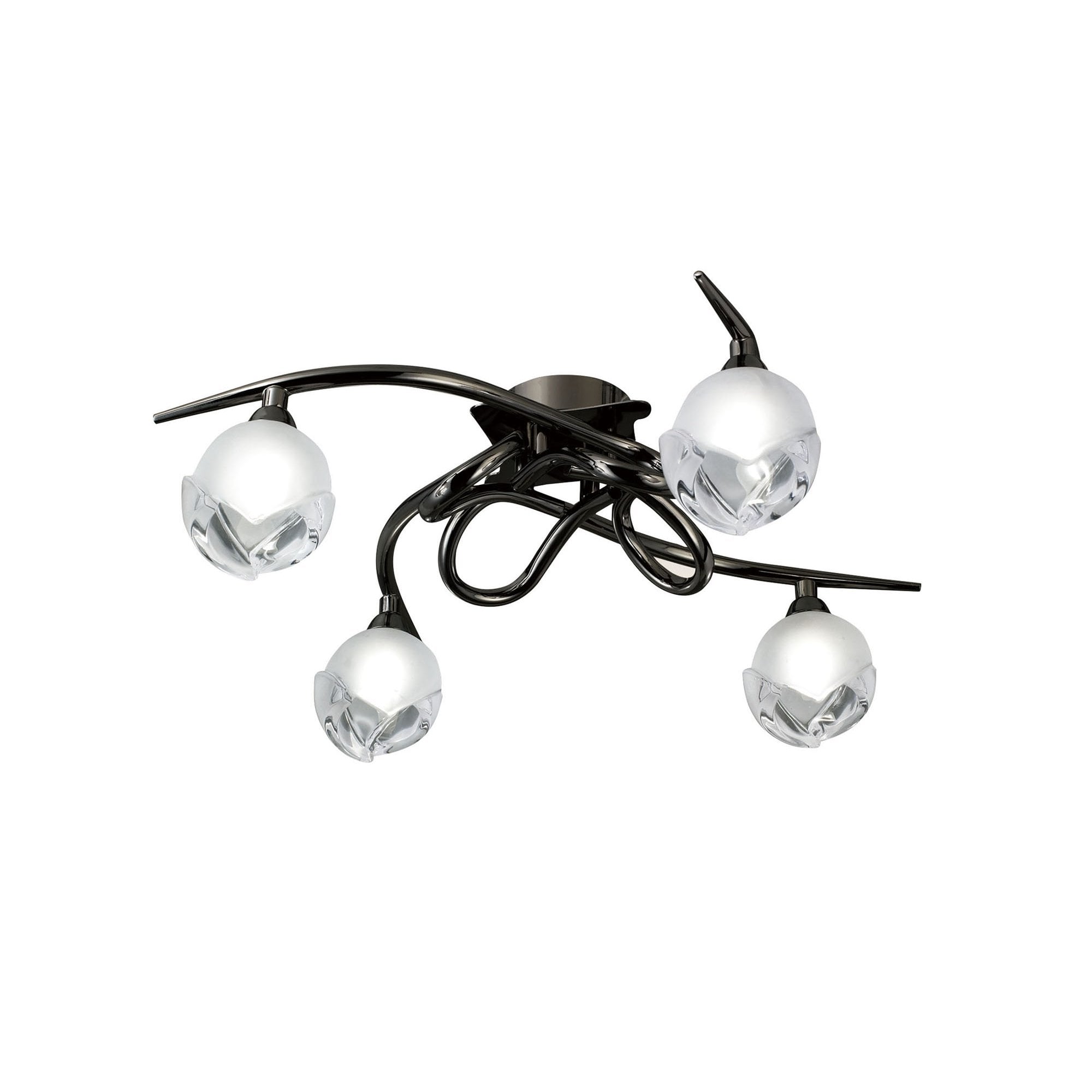 M0807BC Fragma Ceiling 4 Light G9 Black Chrome