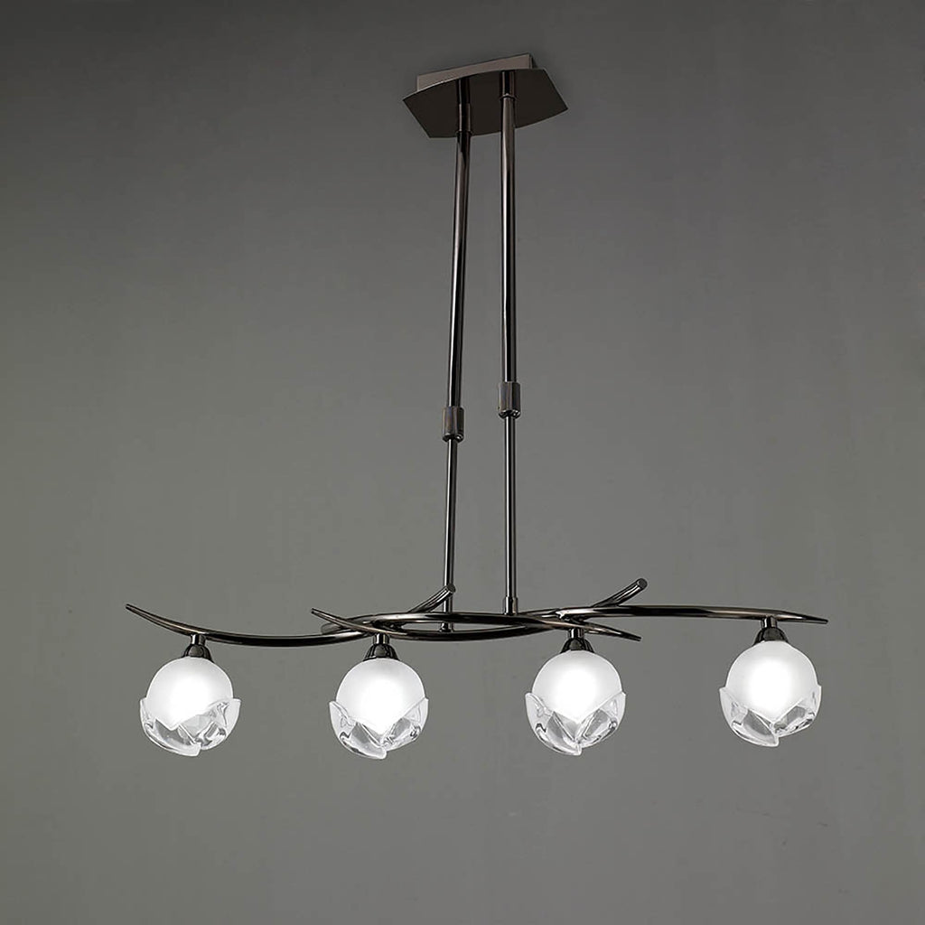 M0810BC Fragma Linear Telescopic 4 Light G9 Line Black Chrome