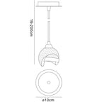 M0811 Fragma Pendant 1 Light G9 Polished Chrome