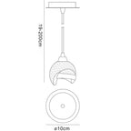 M0811BC Fragma Pendant 1 Light G9 Black Chrome