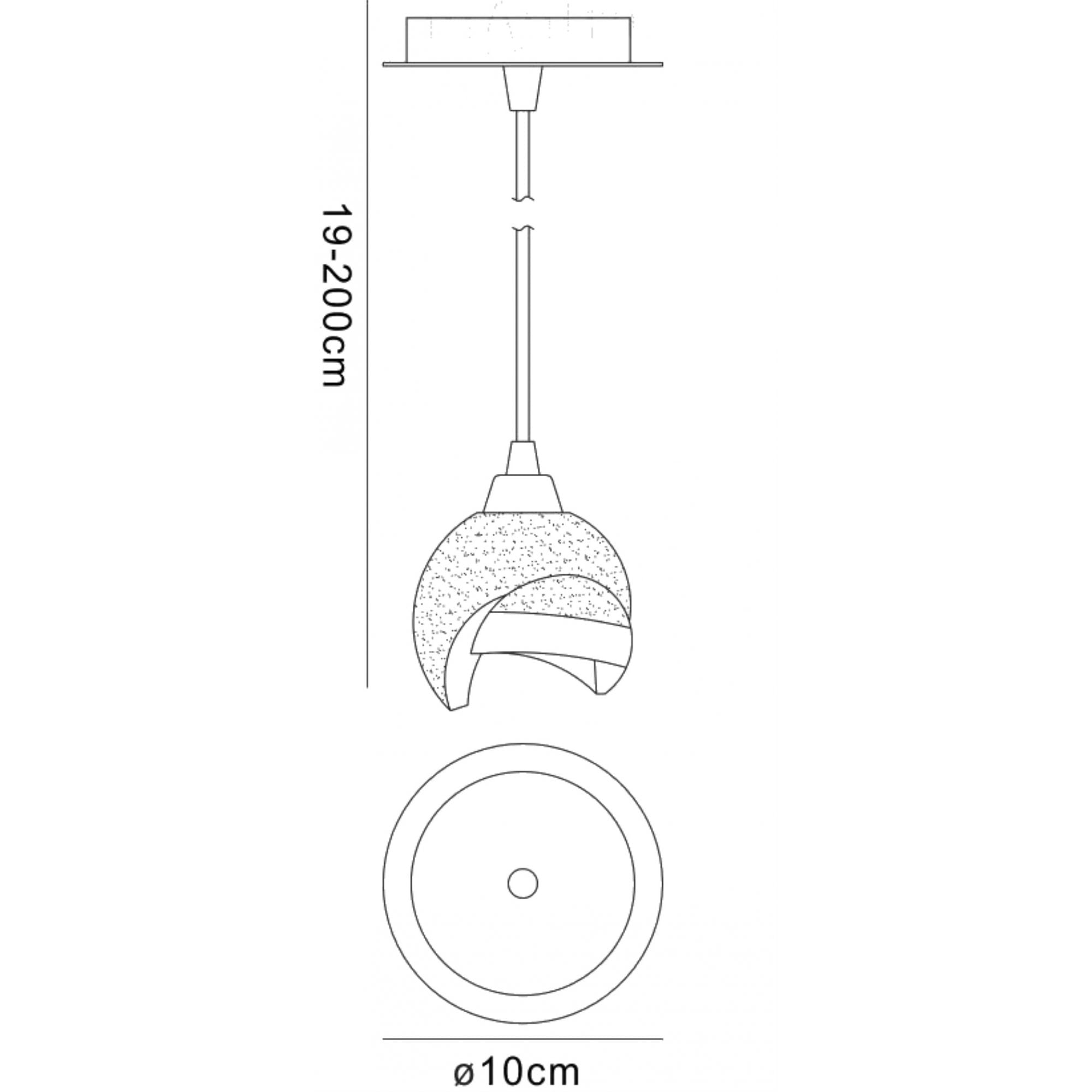 M0811BC Fragma Pendant 1 Light G9 Black Chrome